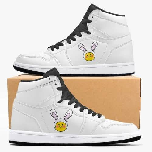 Jacki Easlick Luxe Bunny Premium High-Top Sneakers Yellow Eleusis