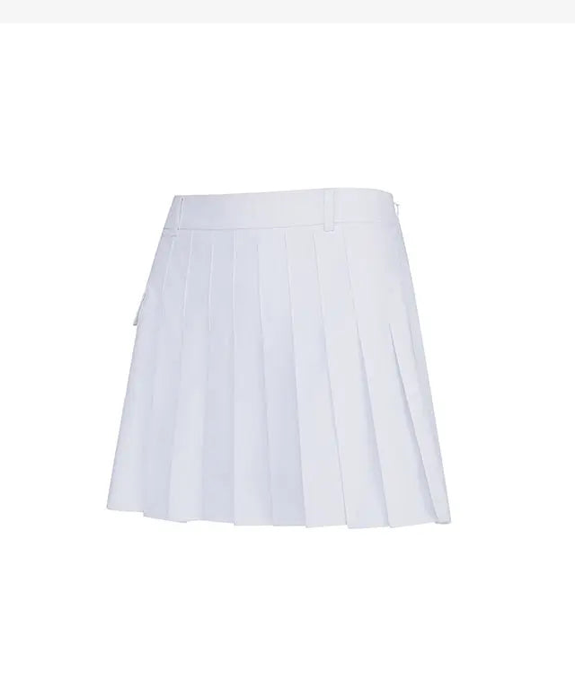 Chic Women's White Pleated Mini Skirt with Practical Pocket by ANEW Golf Amethyst Lucy