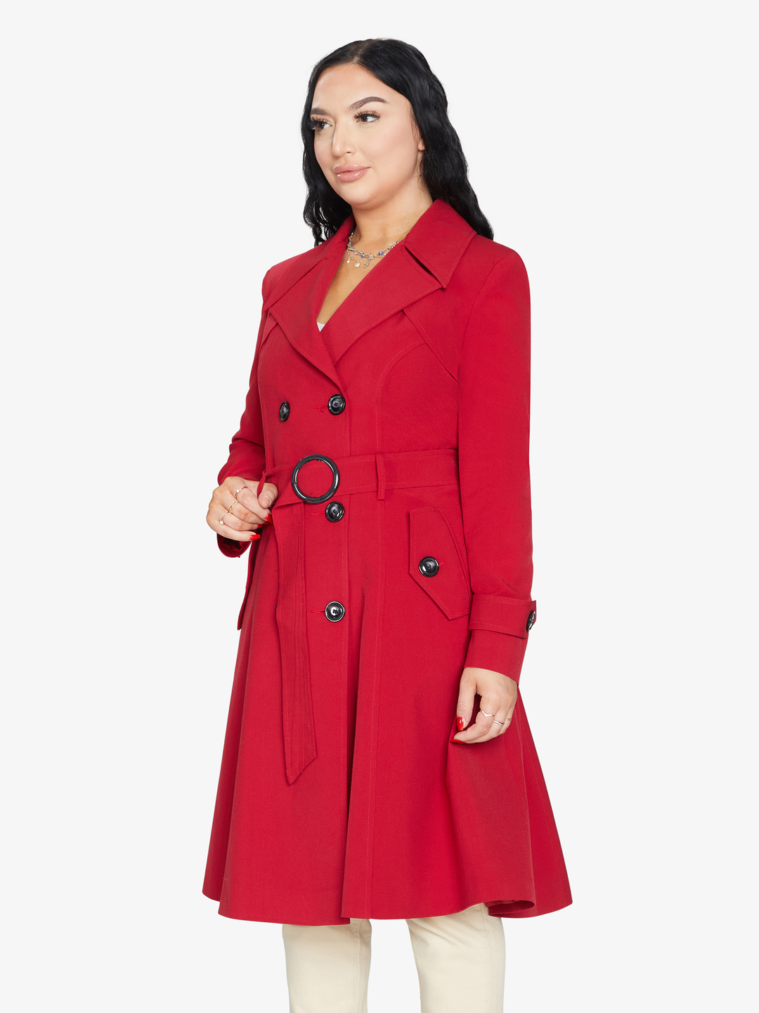 Spring/Summer Double Breasted Trench Mac Coat (1201-SP) Rose Eleusis