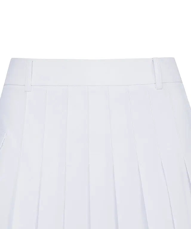 Chic Women's White Pleated Mini Skirt with Practical Pocket by ANEW Golf Amethyst Lucy