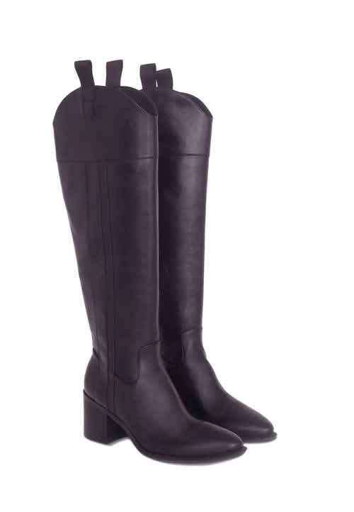 Canna Luxe Leather Knee-High Boots Amber Rose