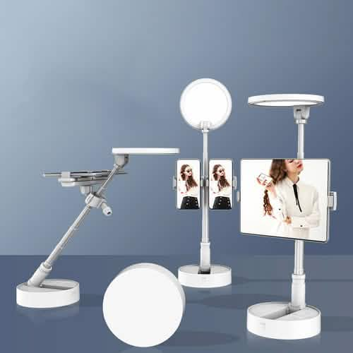 Multi-Functional Wireless LED Fill Light Stand for Live Streaming and Photography Maroon Asteria