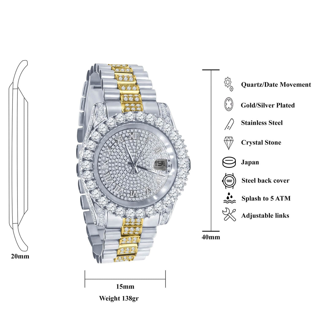 Forte Elegance Cubic Zirconia Watch | 530301 Lilac Quartz