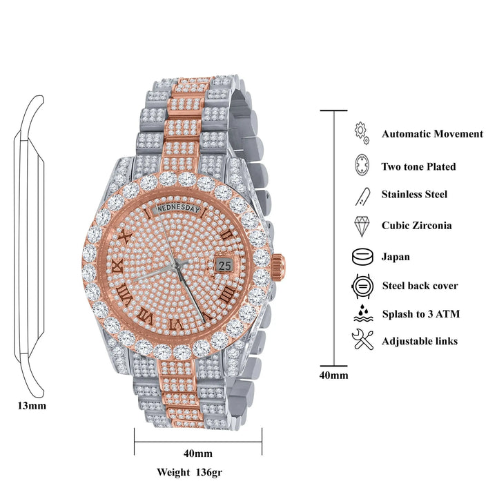 OPULENT CROWN STAINLESS STEEL WATCH | 5308418 Lilac Quartz