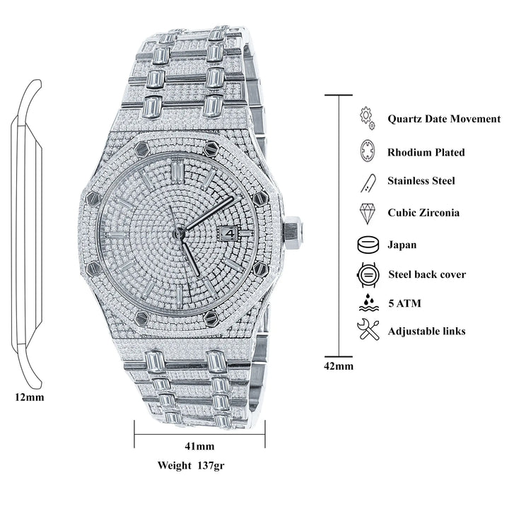 LUXURY ADVENTURE STEEL WATCH | 530461 Lilac Quartz