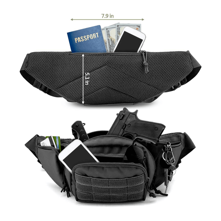 Tactical Military Fanny Pack Waist Bag & MOLLE EDC Pouch For Outdoor Sky Iapetus