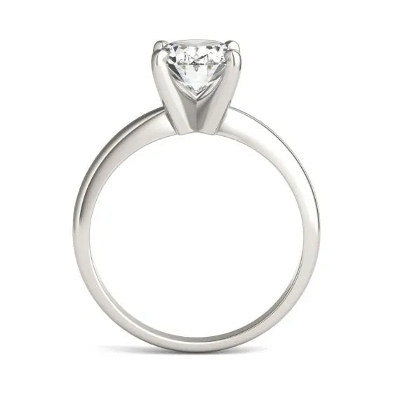 2.00 CTW AGI Certified  Oval Lab Grown Diamond Solitaire Engagement White Cassandra