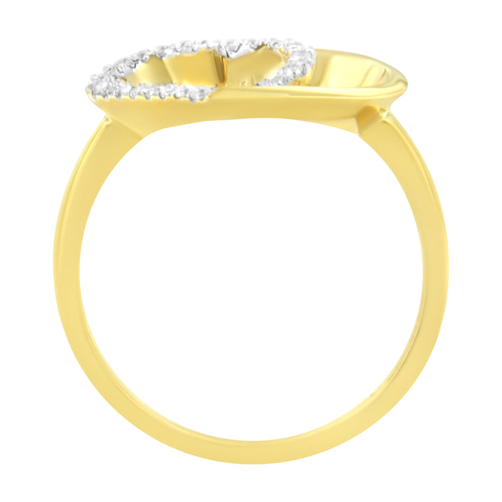 14KT Yellow Gold 1/10 ctw. Diamond Heart Shape Ring (K-L, I1-I2) Lime Shadow