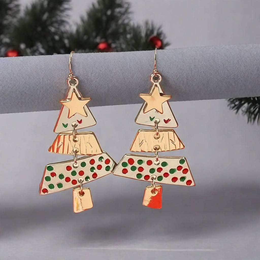 Earrings Fashion Pendant Necklace Suit Xmas Tree Earrings