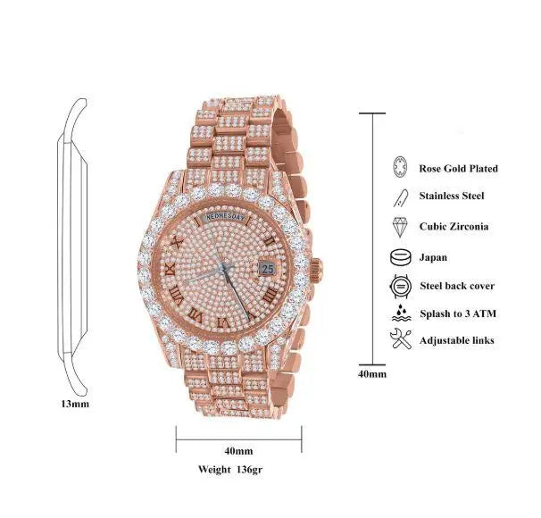 Bling Master Luxe Steel Watch | 530845 Lilac Quartz