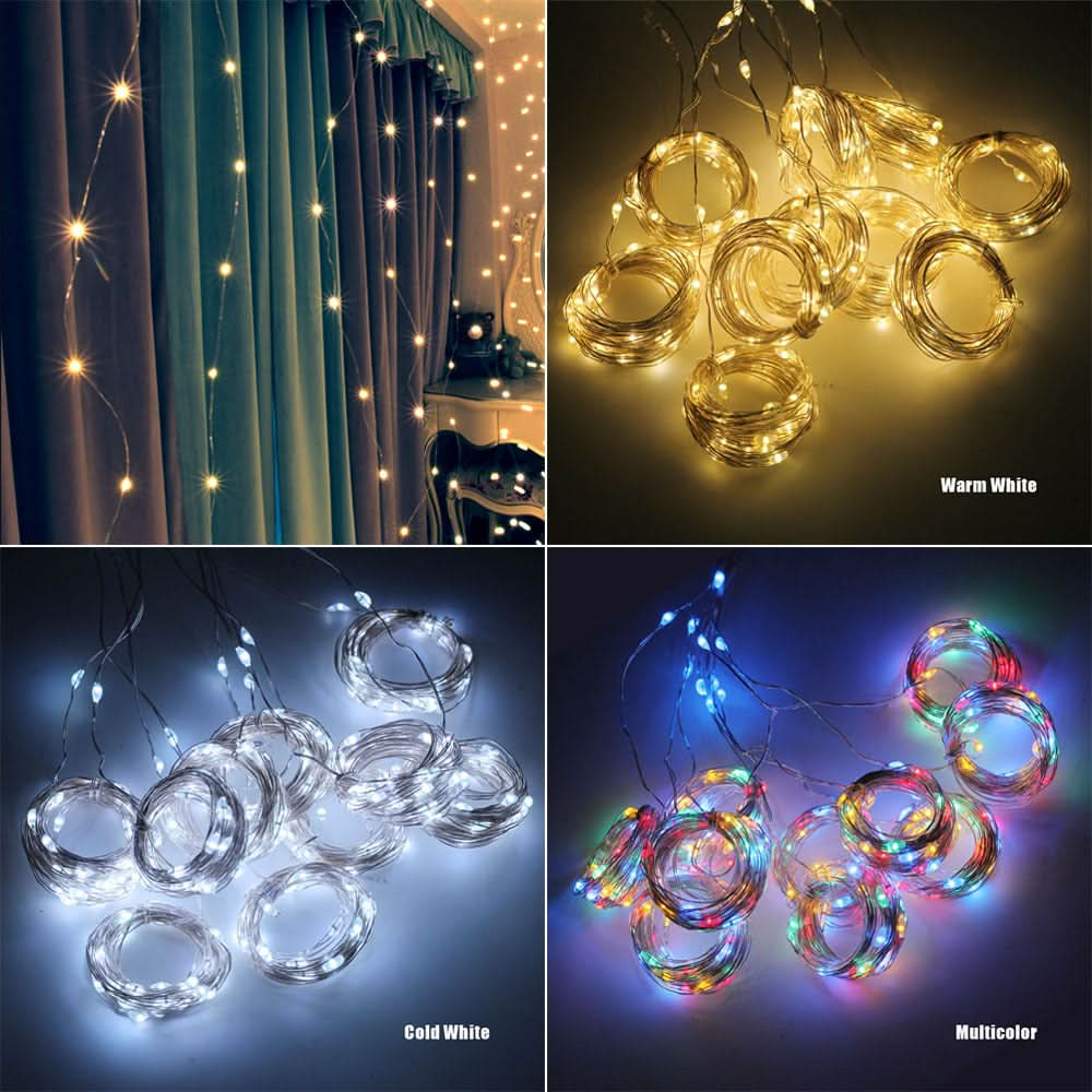 Remote-Controlled LED Curtain String Lights - USB-Powered Christmas Window Decorations for Home and Room Pink Lucy