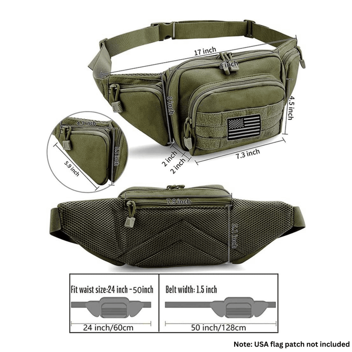 Tactical Military Fanny Pack Waist Bag & MOLLE EDC Pouch For Outdoor Sky Iapetus