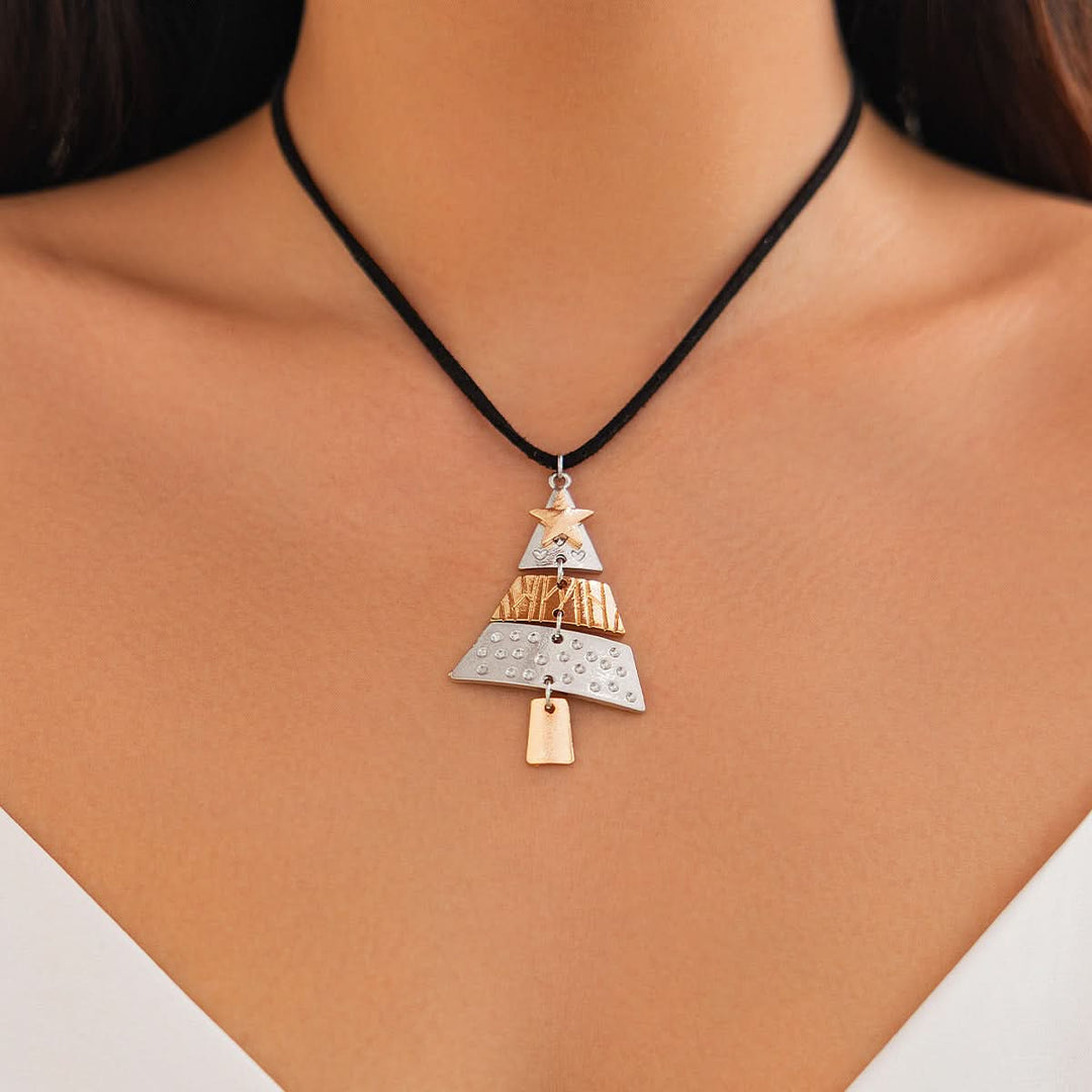 Earrings Fashion Pendant Necklace Suit Xmas Tree Earrings