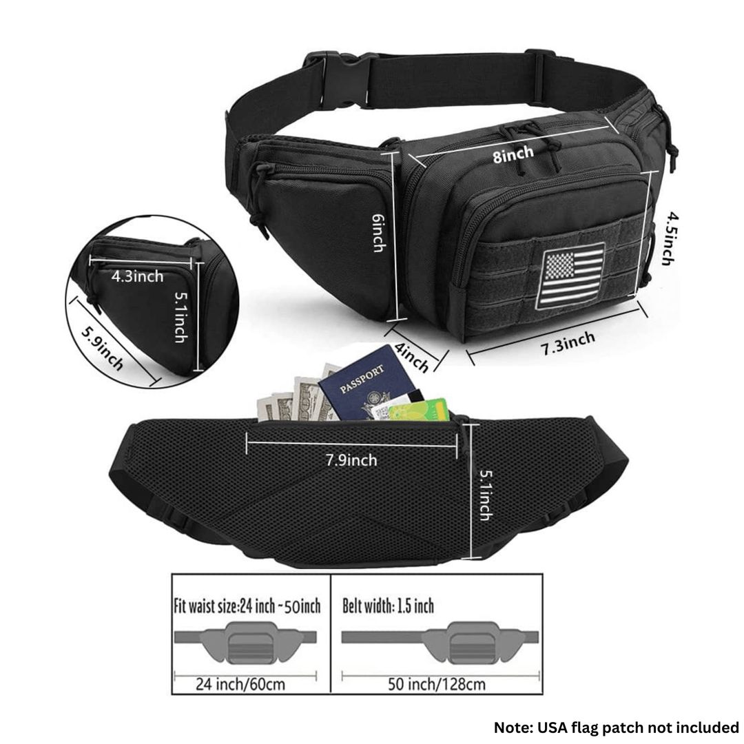 Tactical Military Fanny Pack Waist Bag & MOLLE EDC Pouch For Outdoor Sky Iapetus