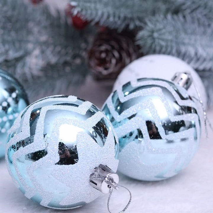 Festive PVC Christmas Ornaments - Decorative Ball Set Pink Lucy