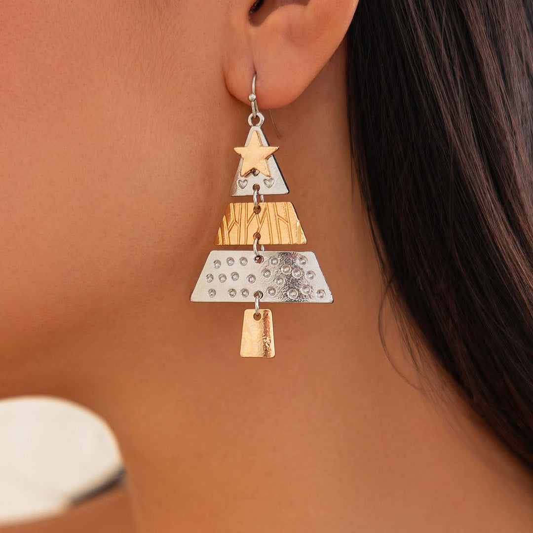 Earrings Fashion Pendant Necklace Suit Xmas Tree Earrings