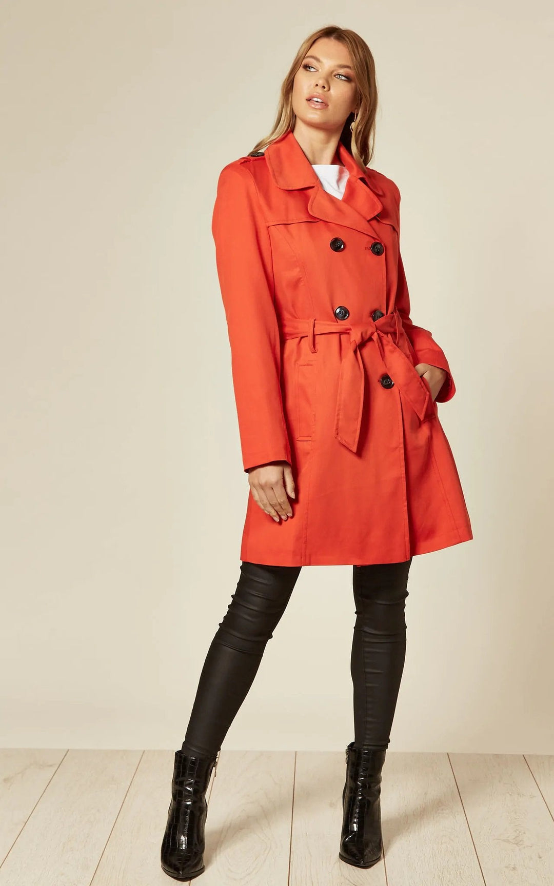 Spring/Summer Military Double Breasted Trench Coat (9049-SP) Rose Eleusis