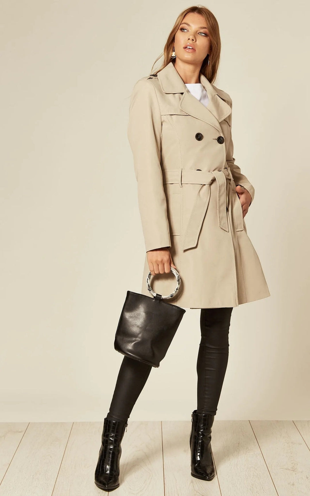 Spring/Summer Military Double Breasted Trench Coat (9049-SP) Rose Eleusis