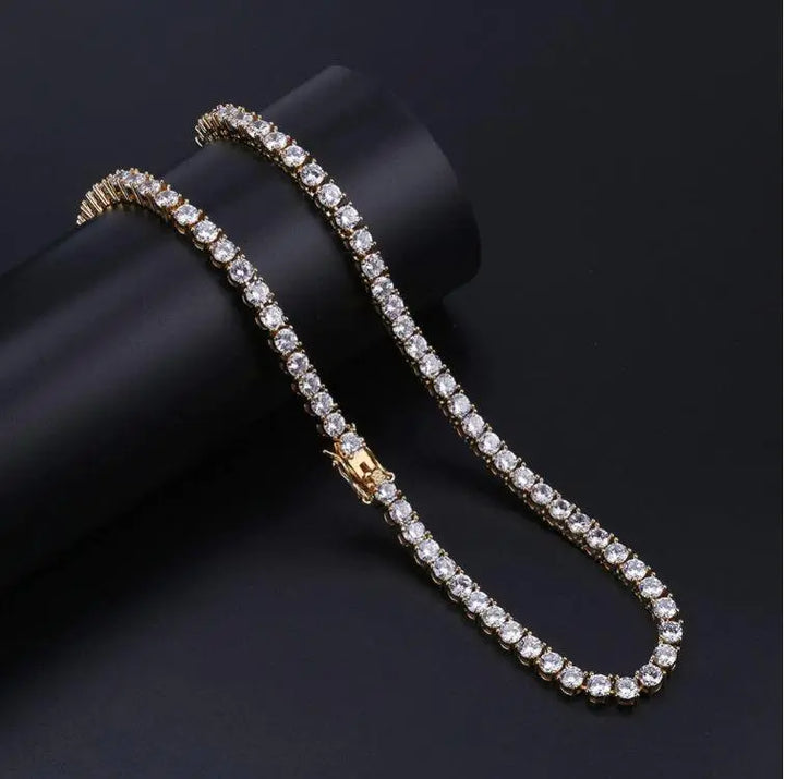 Elegant 4MM 925 Silver Tennis Choker with Cubic Zirconia Stones Lilac Quartz