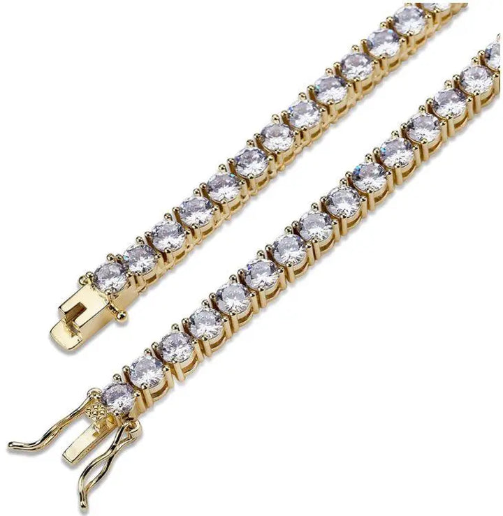 Elegant 4MM 925 Silver Tennis Choker with Cubic Zirconia Stones Lilac Quartz