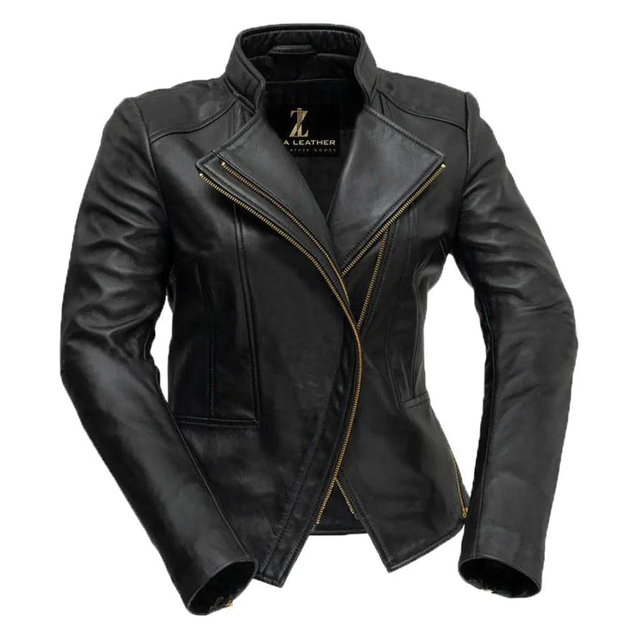 Alexie  Ladies Leather Blazer - Capri Clothes