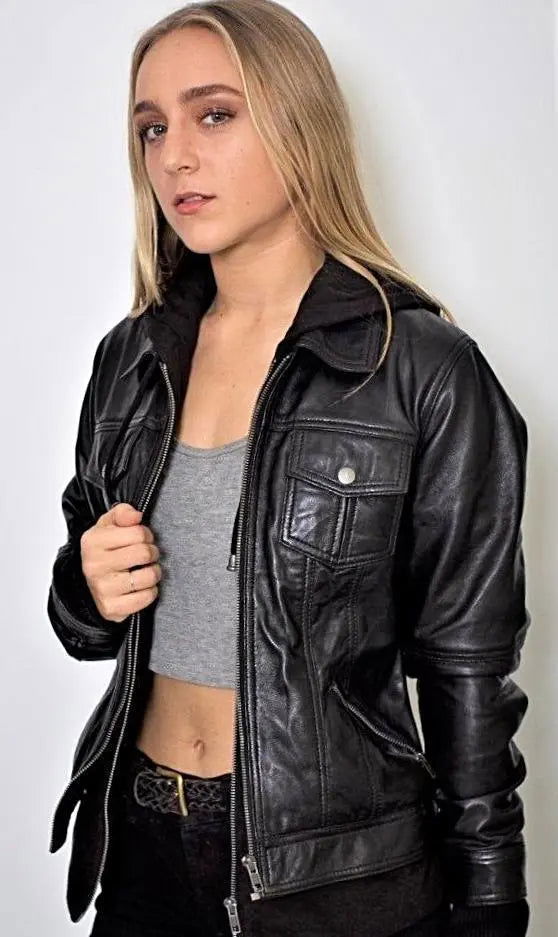 Annalise Womens Leather Jacket - Capri Clothes