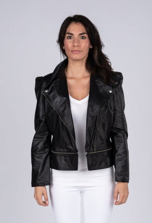 Annette Womens Leather Jacket - Capri Clothes