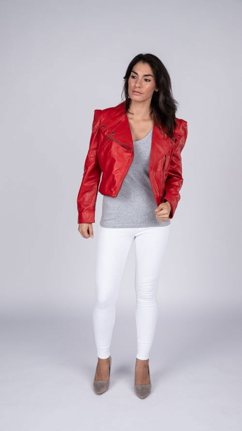 Annette Womens Leather Jacket - Capri Clothes