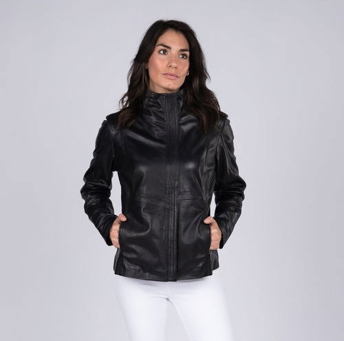 Arra Womens Leather Jacket - Capri Clothes