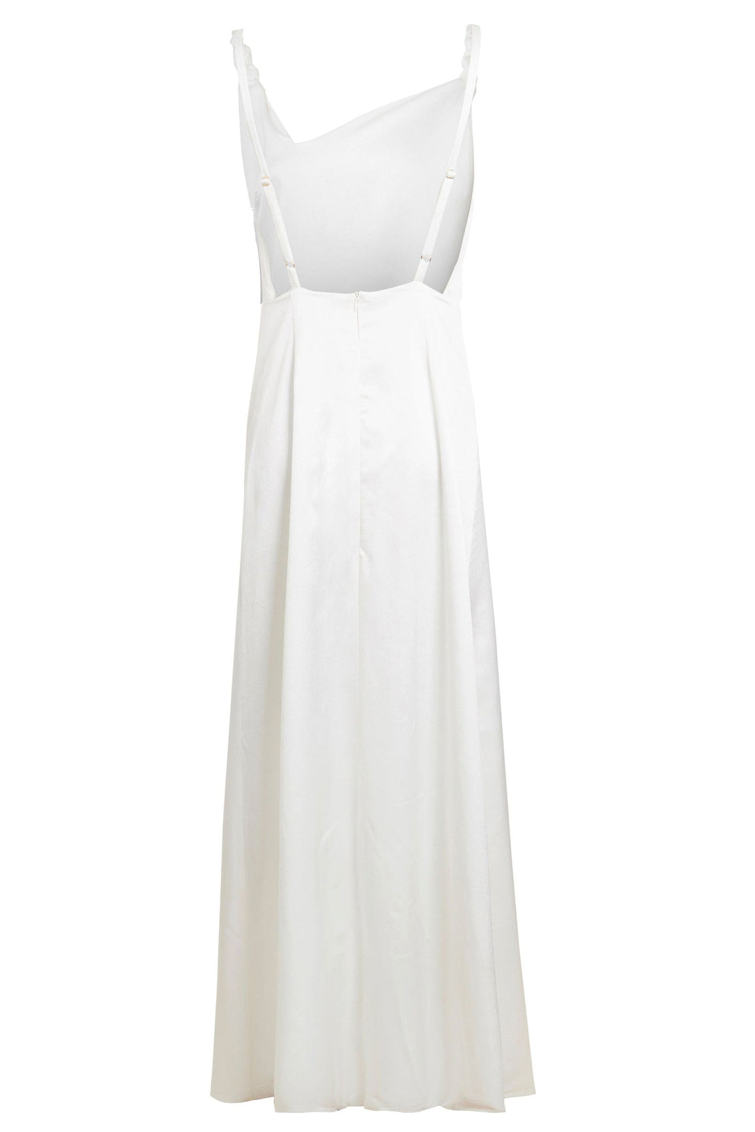 Asymmetric White Maxi Dress - Capri Clothes