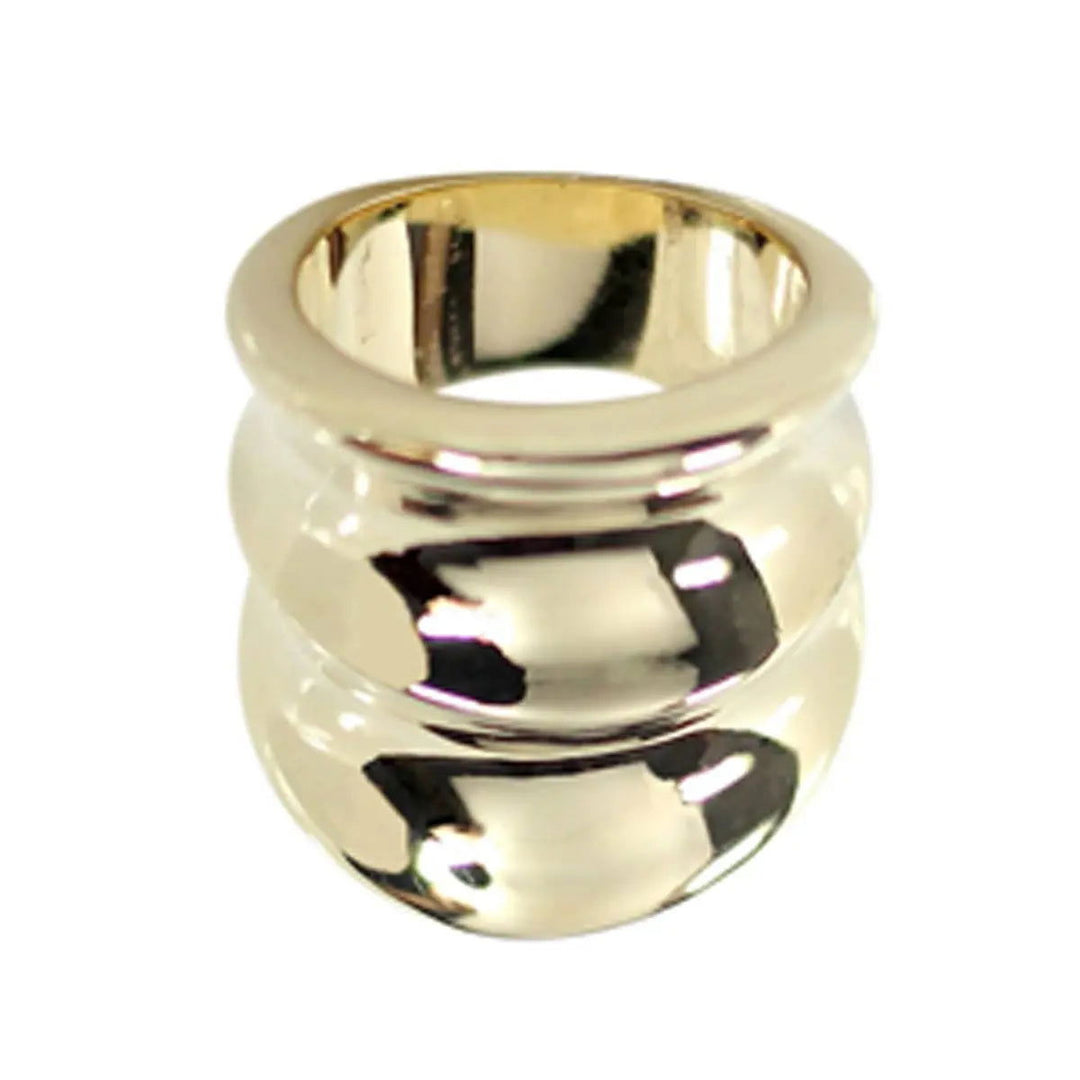 Bamboo-Inspired 14K Gold Ring - Capri Clothes