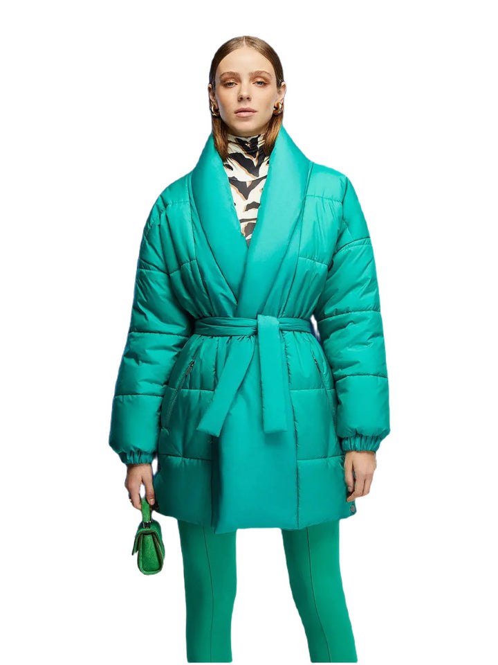 Belted Puffer Jacket - Capri Clothes