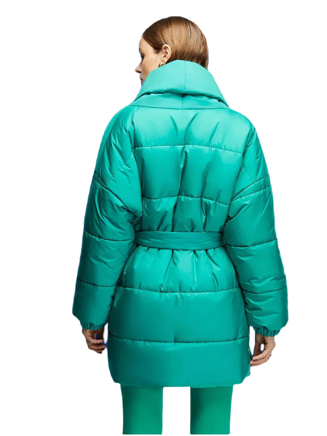 Belted Puffer Jacket - Capri Clothes