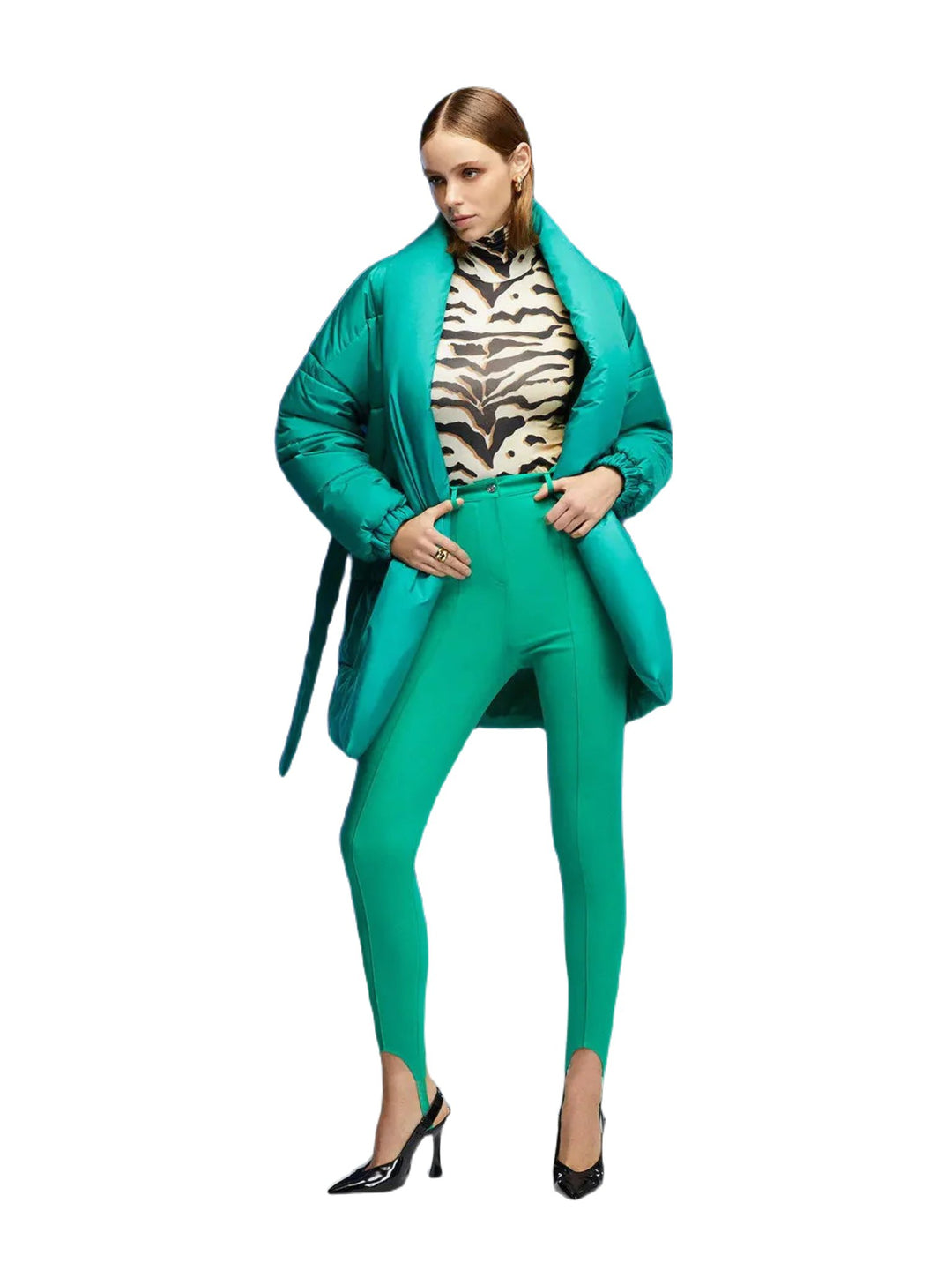 Belted Puffer Jacket - Capri Clothes