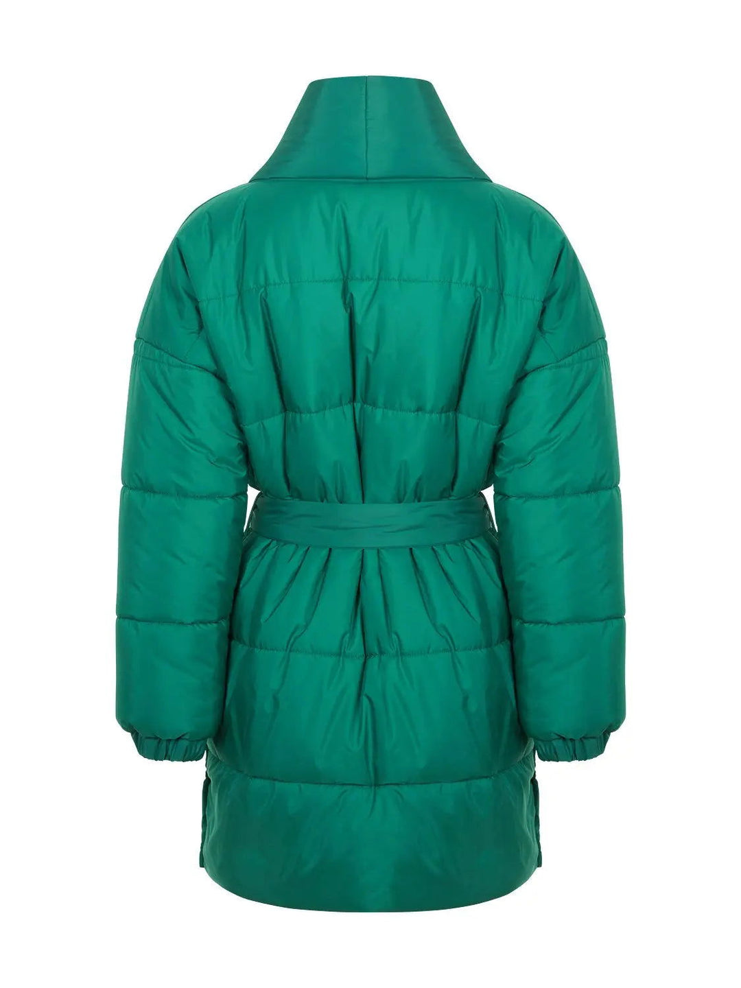 Belted Puffer Jacket - Capri Clothes