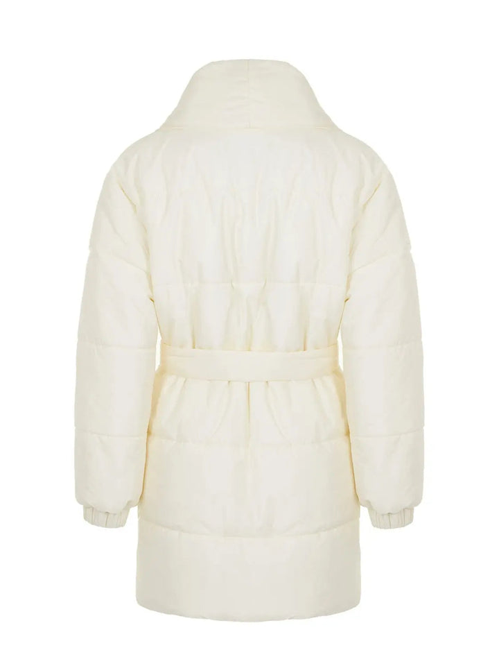 Belted Puffer Jacket - Capri Clothes