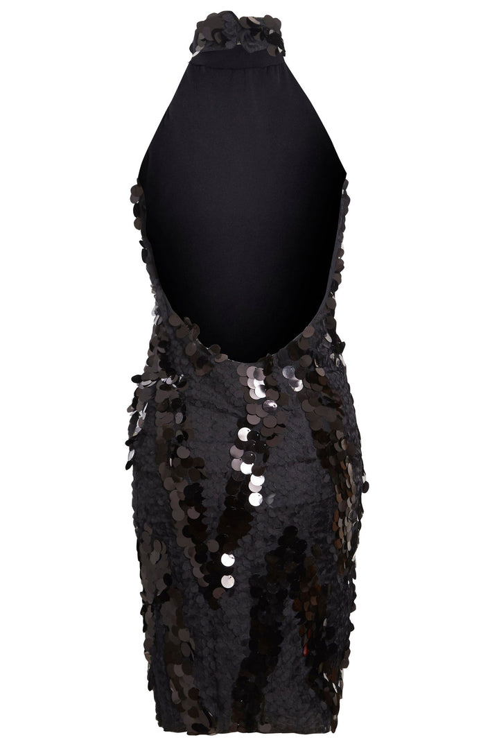 Black Backless Sparkly Dress - Capri Clothes