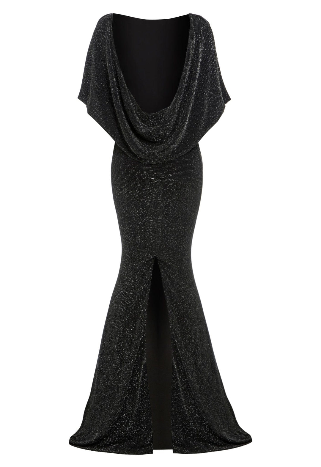 Black Cowl Back Gown - Capri Clothes