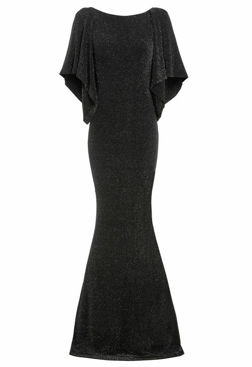 Black Cowl Back Gown - Capri Clothes