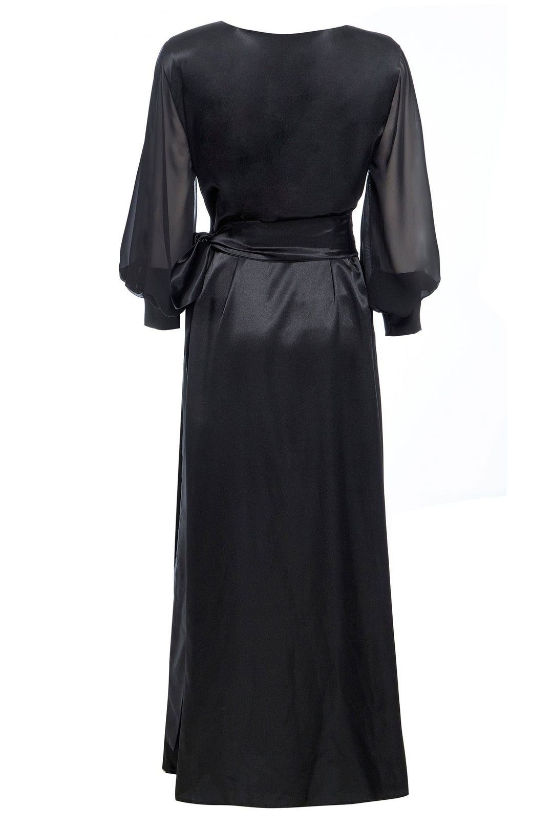 Black Wrap Maxi Dress - Capri Clothes