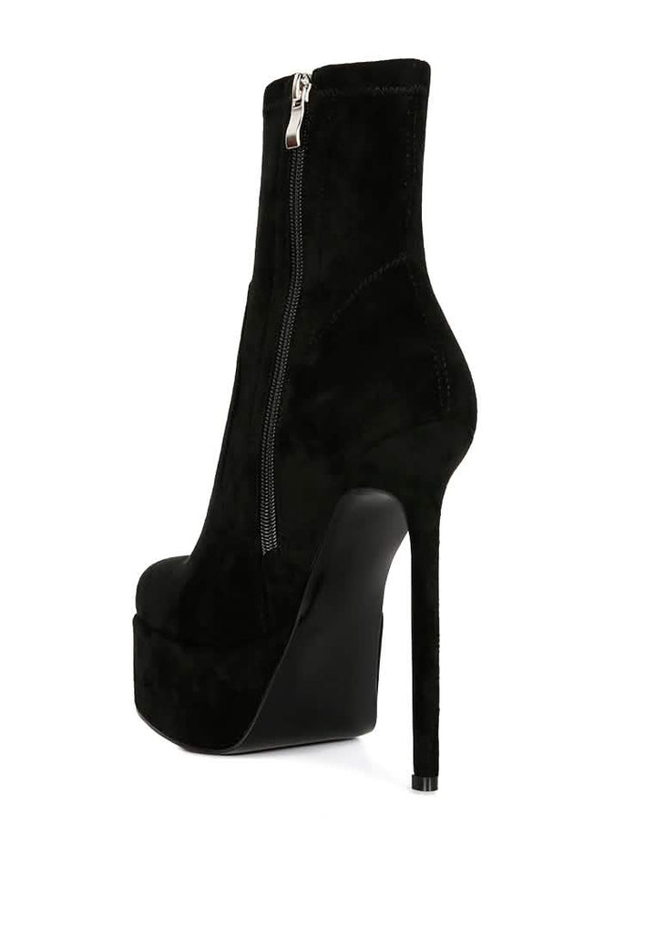 Sleek High-Heel Platform Ankle Boots for Glamorous Nights Ruby Smudge