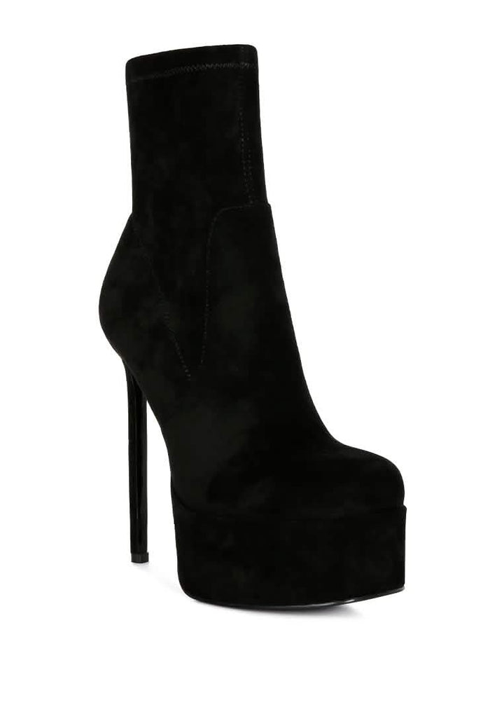 Sleek High-Heel Platform Ankle Boots for Glamorous Nights Ruby Smudge