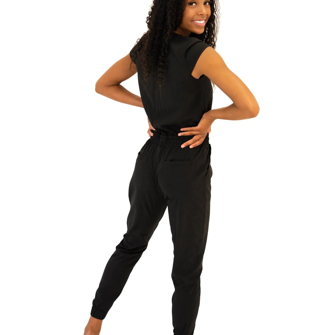 Elegant Black Unity Jumpsuit with Pockets for Women and Teens Lavender Danae