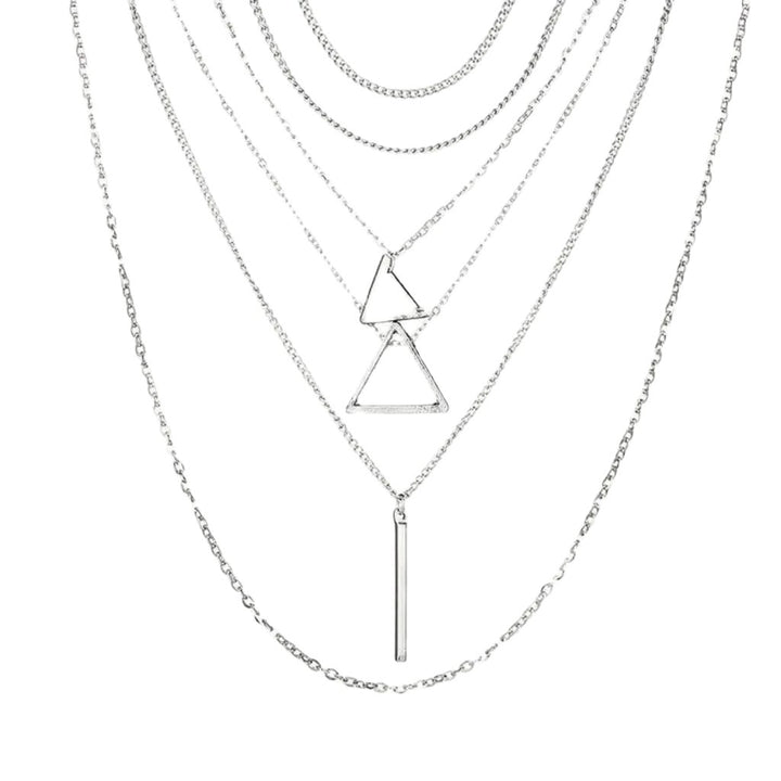 Double Triangle Multilayer Necklace - Capri Clothes