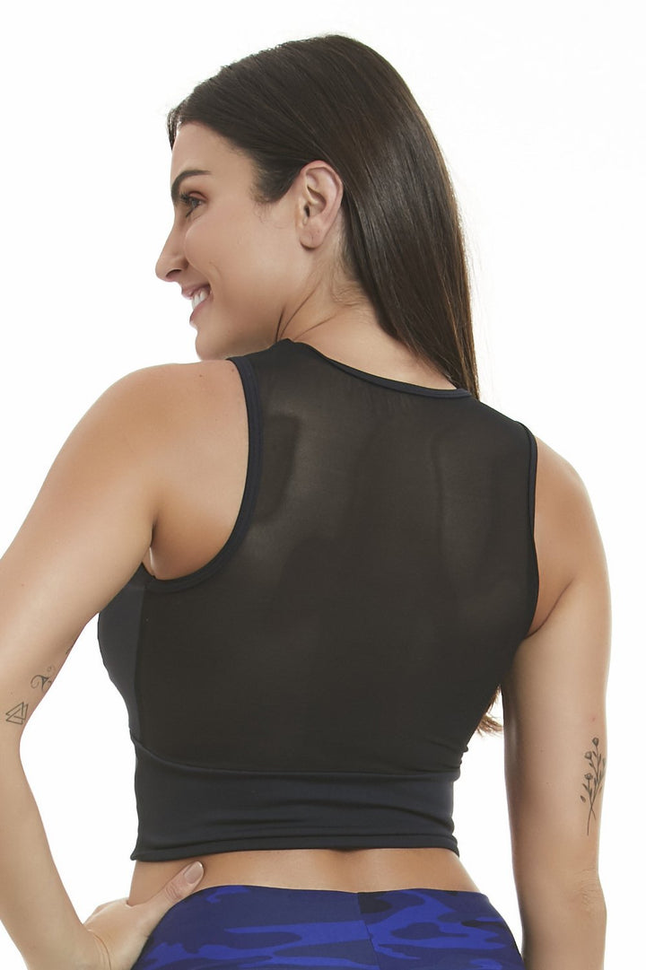 Elegance Black Crop Top - Capri Clothes