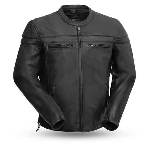 The Rebel Rider - Luxury Leather Biker Jacket Orange Pontus