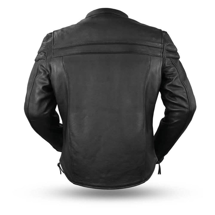 The Rebel Rider - Luxury Leather Biker Jacket Orange Pontus