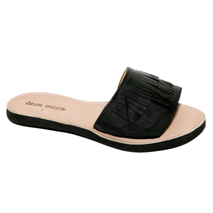 Fringe Slide Sandal - Capri Clothes