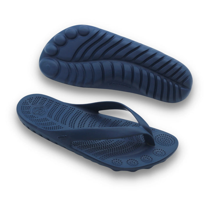 Sustainable Navy Blue Flip-Flops with Waterproof Drybag for Outdoor Adventures Lilac Atalanta