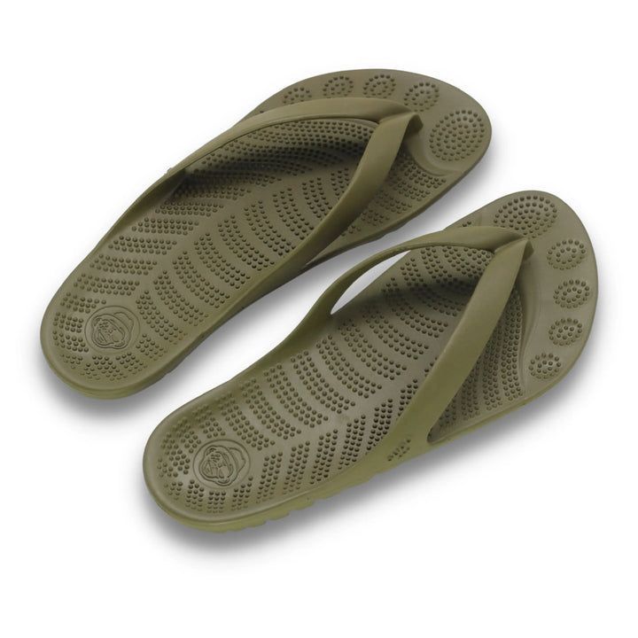 Sustainable Seaweed Green Flip-Flops with Multi-Purpose Drybag Lilac Atalanta